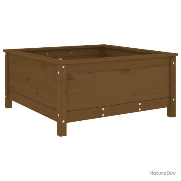 Jardinire bac lit surlev plantes fleurs terrasse jardin 82,5 x 82,5 x 39 cm bois massif de pin m