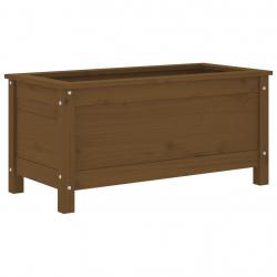 Jardinière bac lit surélevé plantes fleurs terrasse jardin 82,5 x 40 x 39 cm bois massif de pin mar