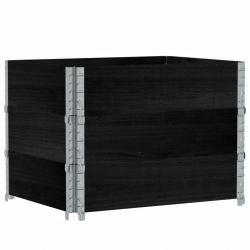 Jardinière bac lit surélevé plantes fleurs terrasse jardin 80 x 60 cm bois massif de pin noir 02_00