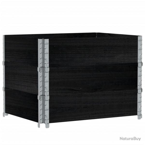 Jardinire bac lit surlev plantes fleurs terrasse jardin 80 x 60 cm bois massif de pin noir 02_00