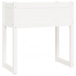 Jardinière bac lit surélevé plantes fleurs terrasse jardin 78 x 40 x 81 cm bois massif de pin blanc