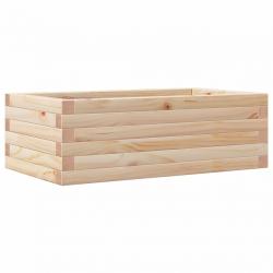 Jardinière bac lit surélevé plantes fleurs terrasse jardin 70 x 40 x 23 cm bois de pin massif marro