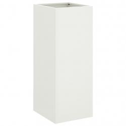 Jardinière bac lit surélevé plantes fleurs terrasse jardin 32 x 29 x 75 cm acier blanc 02_0037502