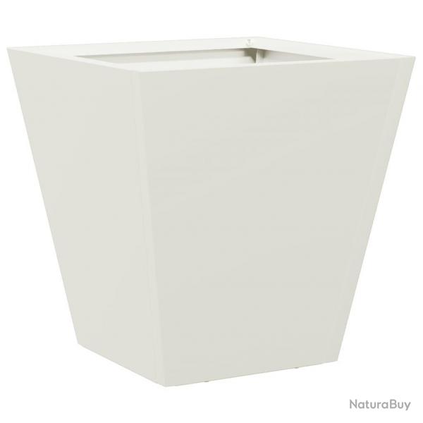 Jardinire bac lit surlev plantes fleurs terrasse jardin 30 x 30 x 30 cm acier blanc 02_0037485