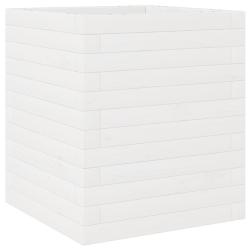 Jardini&egrave;re bac lit sur&eacute;lev&eacute; plantes fleurs terrasse jardin 40 x 40 x 46 cm bois de pin massif blanc