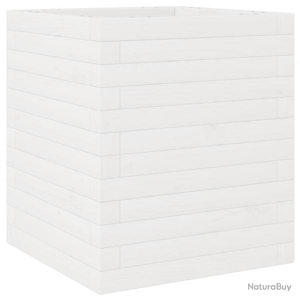 Jardinire bac lit surlev plantes fleurs terrasse jardin 40 x 40 x 46 cm bois de pin massif blanc