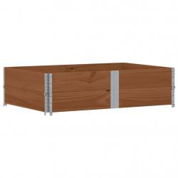 Jardinière bac lit surélevé plantes fleurs terrasse jardin 150 x 100 cm bois massif de pin marron 0