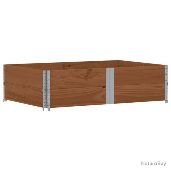 Jardinire bac lit surlev plantes fleurs terrasse jardin 150 x 100 cm bois massif de pin marron 0