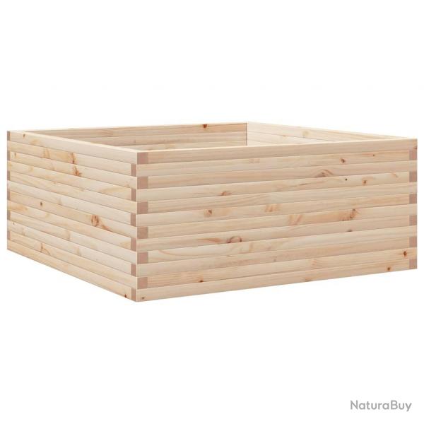 Jardinire bac lit surlev plantes fleurs terrasse jardin 110 x 110 x 46 cm bois de pin massif mar