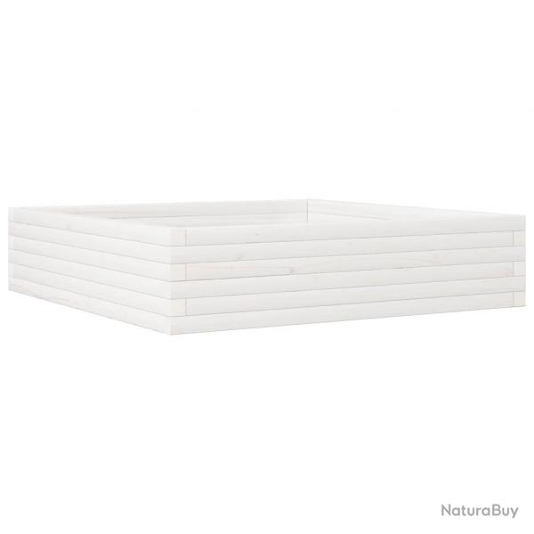 Jardinire bac lit surlev plantes fleurs terrasse jardin 100 x 100 x 23 cm bois de pin massif bla