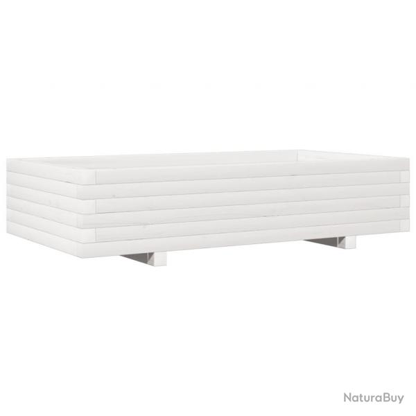 Jardinire bac lit surlev plantes fleurs terrasse jardin 110 x 60 x 26,5 cm bois de pin massif bl