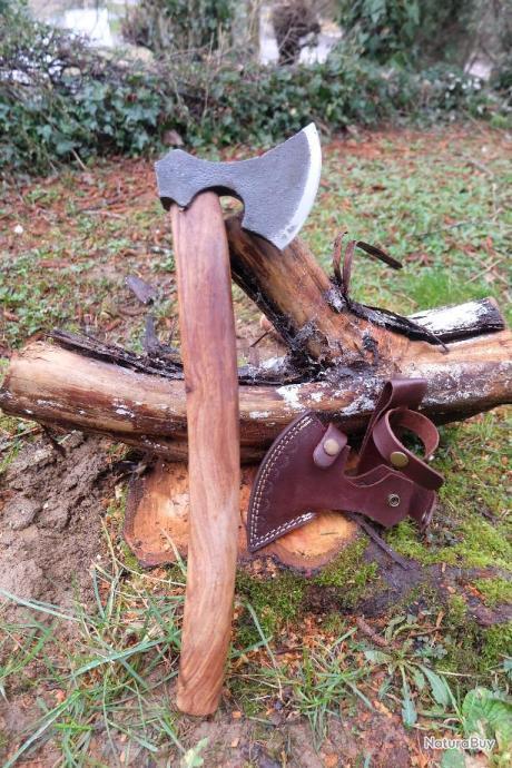 Hache Tomahawk Viking En Acier Au Carbone – Faite Main – Cadeau Personnalisé