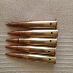 LOT de 2 cartouches NEUTRALIS&Eacute;ES calibre 8 x 56 R de 1938 pour fusil Steyr M.95