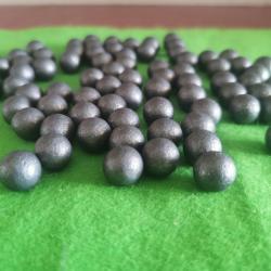 Balles rondes 433 x 250 roulées au graphite