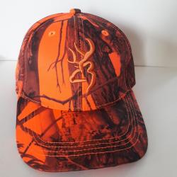 casquette de chasse Browning orange fluo camo