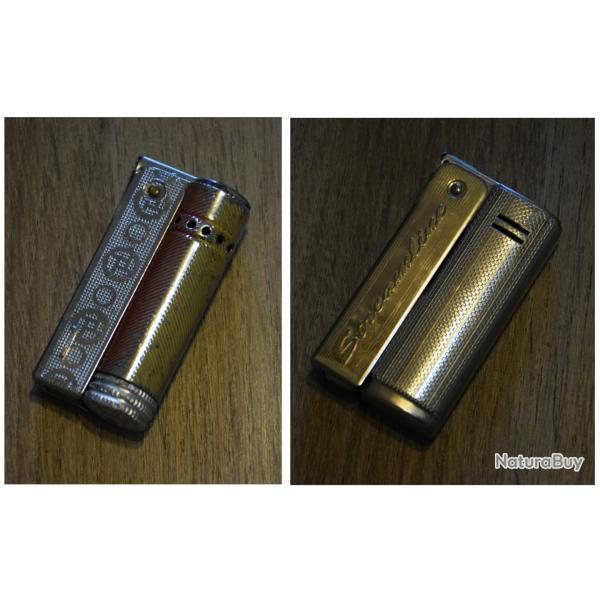 Lot Collection de 2 Briquets Automatiques Essence