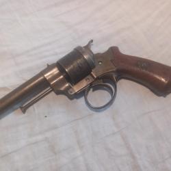 RARISSIME REVOLVER LEFAUCHEUX MLE 1862 A PERCUSSION CENTRALE  12 MM  PERRIN / GALLAND