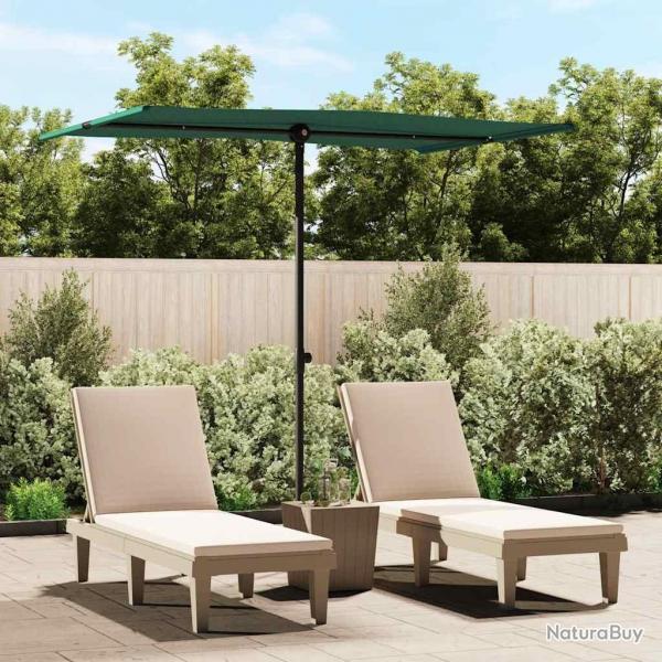 Parasol de jardin avec mt en aluminium 2x1,5 m Vert alsavelo