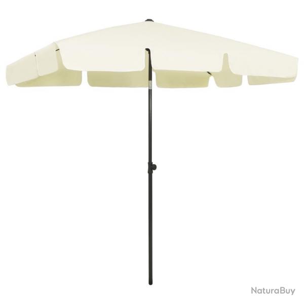 Parasol de plage jaune sable 200x125 cm alsavelo