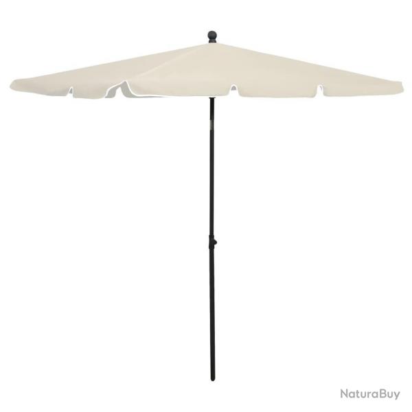 Parasol de jardin avec mt 210x140 cm Sable alsavelo