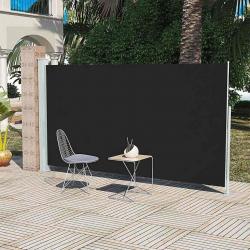 Auvent latéral de patio 160x300 cm Noir alsavelo