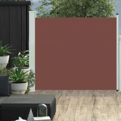 Auvent latéral rétractable de patio 100x300 cm Marron alsavelo