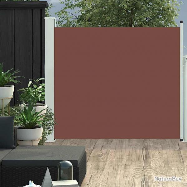 Auvent latral rtractable de patio 100x300 cm Marron alsavelo