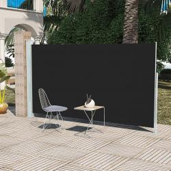 Auvent latéral rétractable de patio 160x300 cm Noir alsavelo
