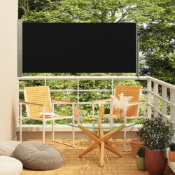 Auvent latéral rétractable de patio 160x300 cm Noir alsavelo