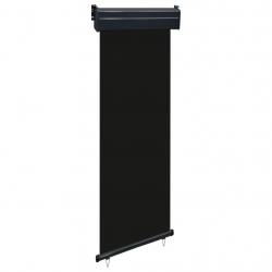 Auvent latéral de balcon 65x250 cm noir alsavelo
