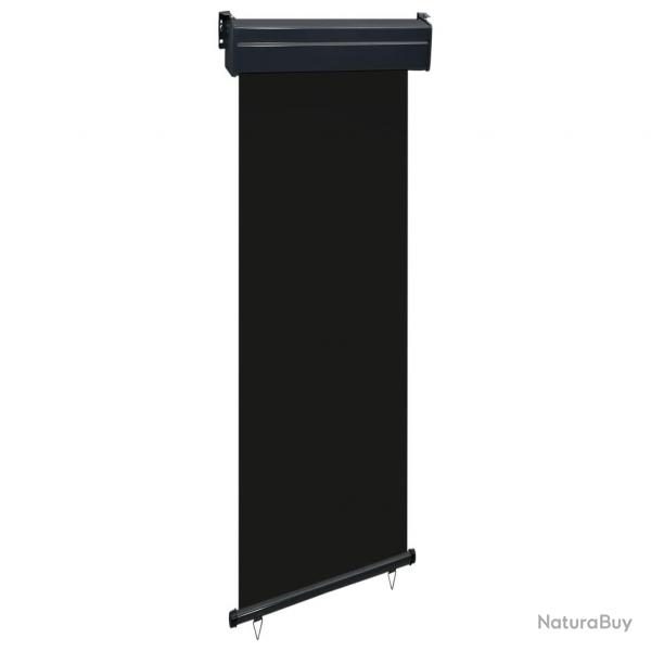Auvent latral de balcon 65x250 cm noir alsavelo