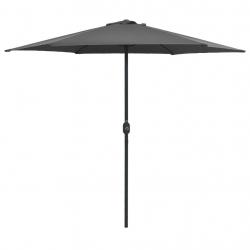 Parasol de jardin et mât en aluminium 270x246 cm Anthracite alsavelo