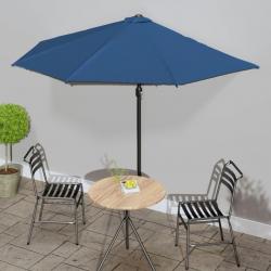 Parasol de balcon avec mât en aluminium Bleu 300x155x223cm Demi alsavelo