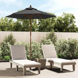 Parasol de jardin avec mât en bois anthracite 196x231 cm alsavelo