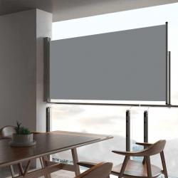 Auvent latéral rétractable de patio 80x300 cm Gris alsavelo