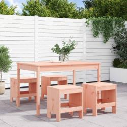 Ensemble à manger de jardin 5pcs bois massif Douglas alsavelo