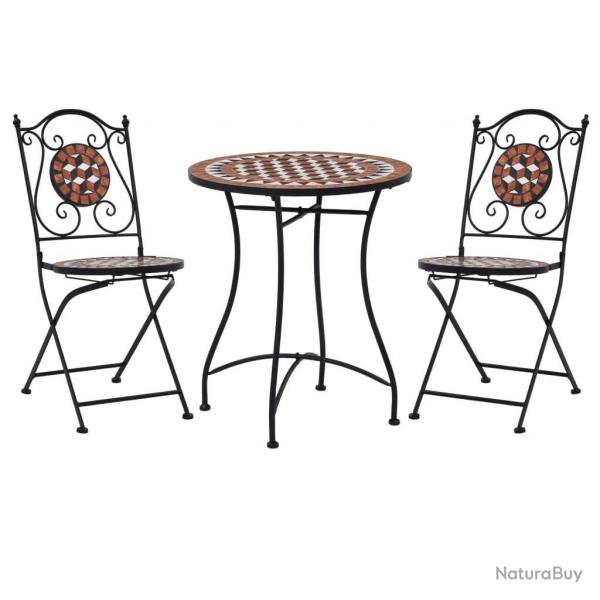 bistro 3 pcs mosaque Carreau cramique Terre cuite alsavelo