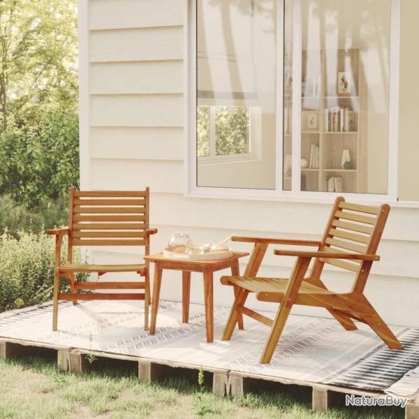 Mobilier de bistro 3 pcs Bois d'acacia solide alsavelo