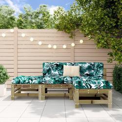 Salon de jardin 4 pcs bois de pin imprégné alsavelo