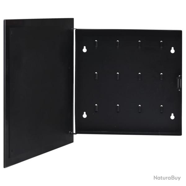 Bote  cls avec panneau magntique Noir 35x35x4 cm alsavelo