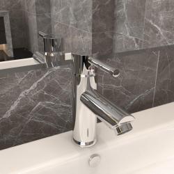 Robinet de lavabo de salle de bain Finition chromée 130x176 mm alsavelo