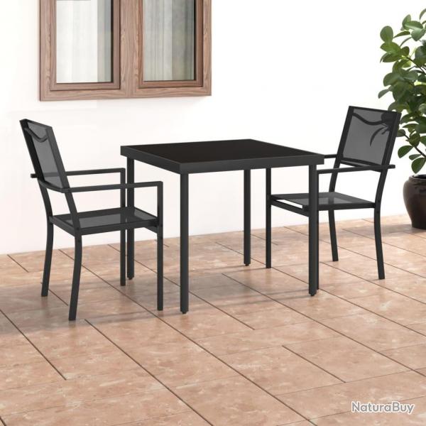 Mobilier de salle  manger d'extrieur 3 pcs Acier alsavelo