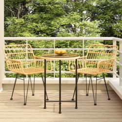 Ensemble à manger de jardin 3 pcs Résine tressée alsavelo