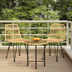 Ensemble à manger de jardin 3 pcs Résine tressée alsavelo