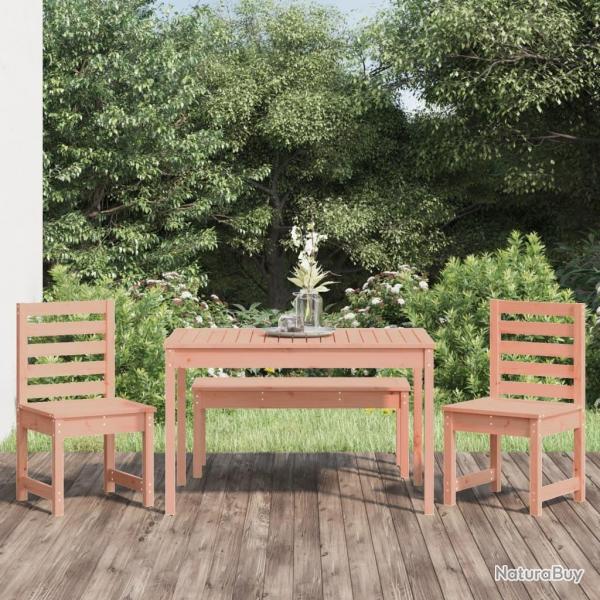 Ensemble  manger de jardin 4 pcs bois massif Douglas alsavelo