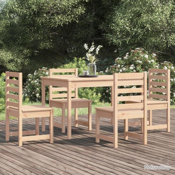 Ensemble  manger de jardin 5 pcs bois massif de pin alsavelo