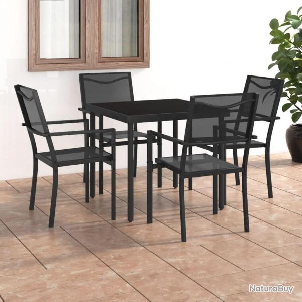 Mobilier de salle  manger d'extrieur 5 pcs Acier alsavelo