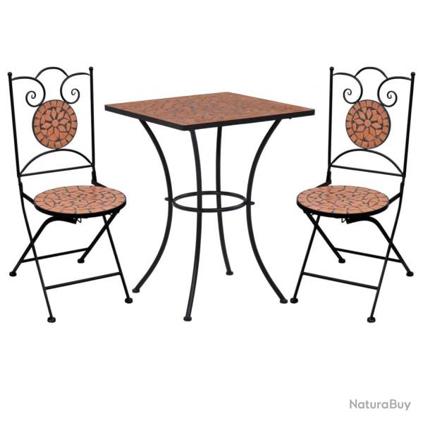 bistro 3 pcs mosaque Carreau cramique Terre cuite alsavelo