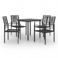 Ensemble à manger de jardin 5 pcs alsavelo
