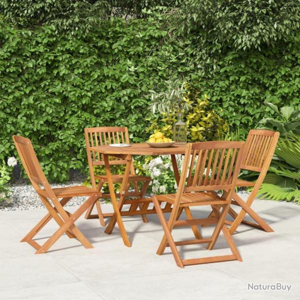 Ensemble  manger de jardin 5 pcs Bois d'acacia solide alsavelo